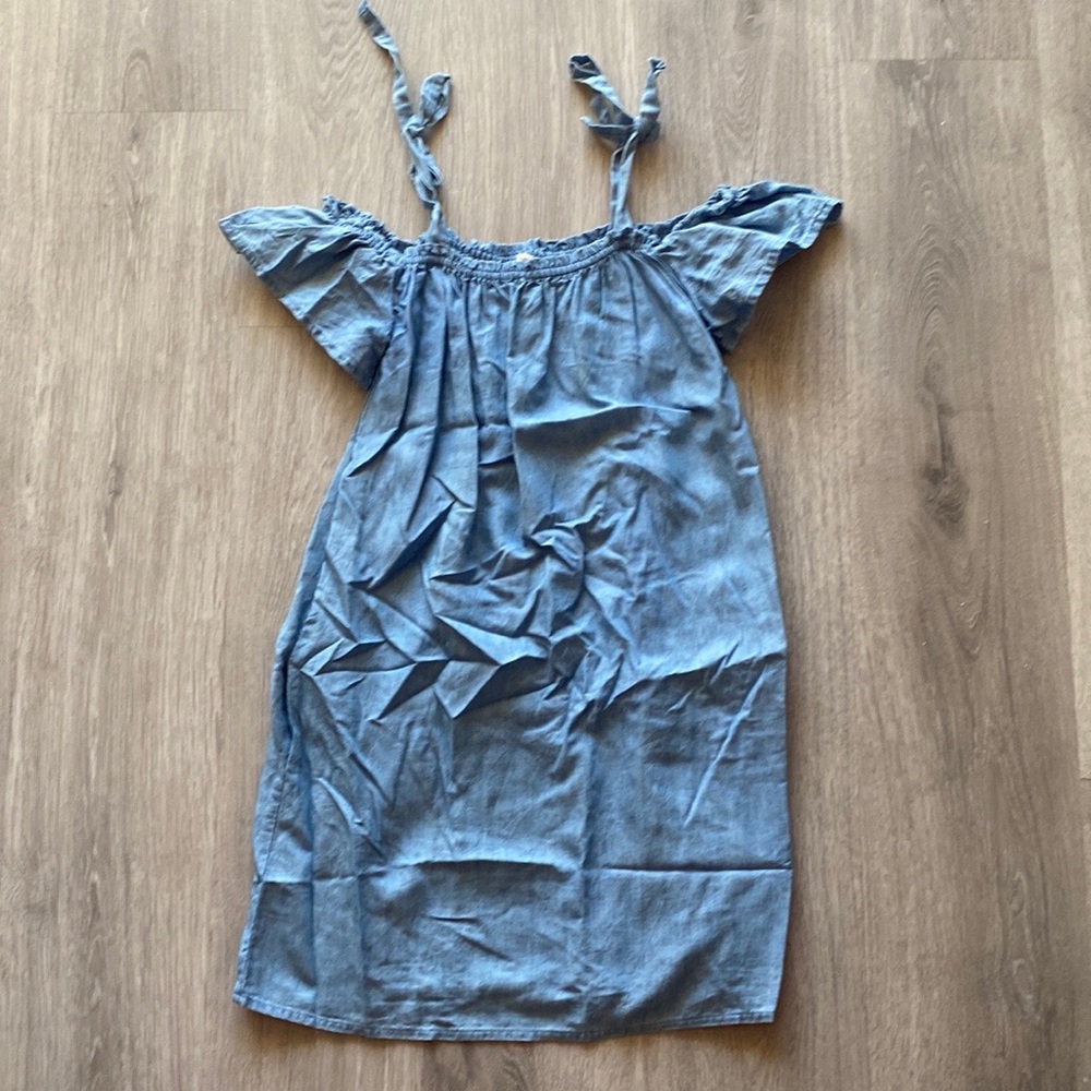 Off the Shoulder Jean Dress
